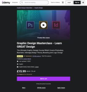 Graphic design Course in Udemy affiliate program