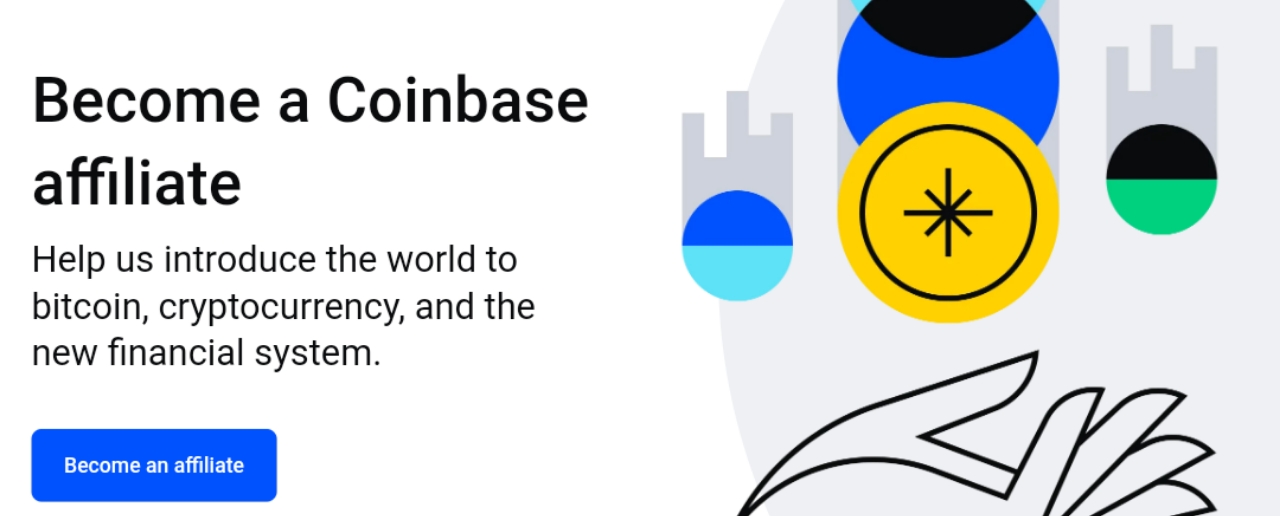Coinbase affiliate program landing page