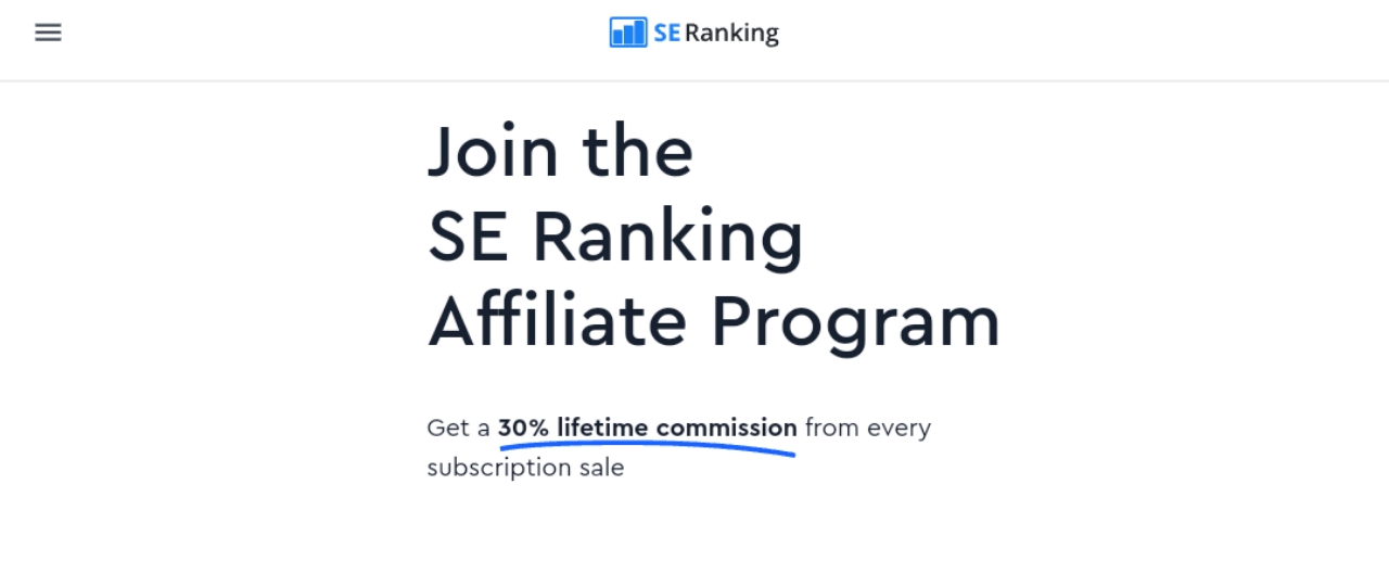 Se Ranking homepage – free affiliate programs no website needed