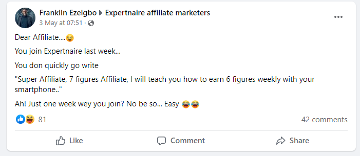 facebook reviews of expertnaire affiliate marketing 4