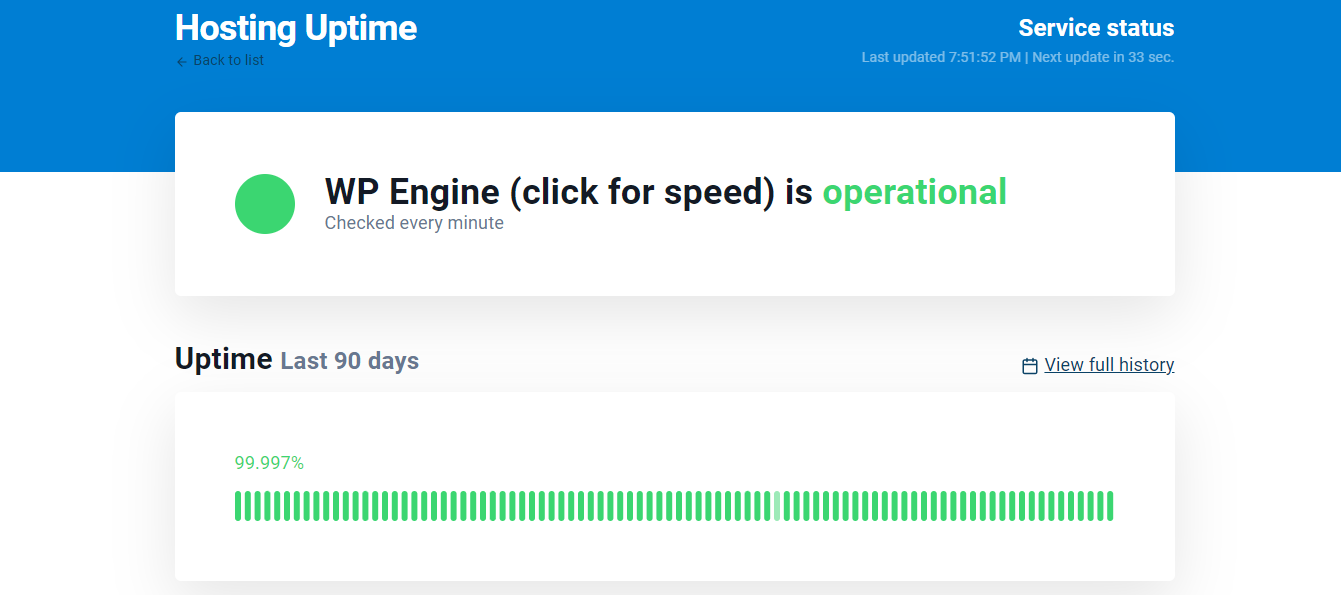 wp engine hosting uptime