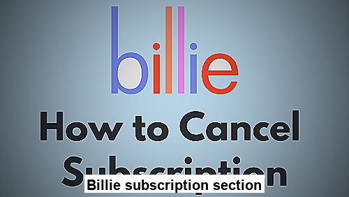Screenshot of Billie subscription section