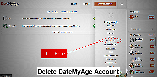 Delete DateMyAge Account