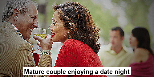 Mature couple enjoying a date night