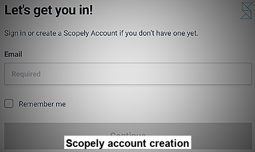 Scopely account creation