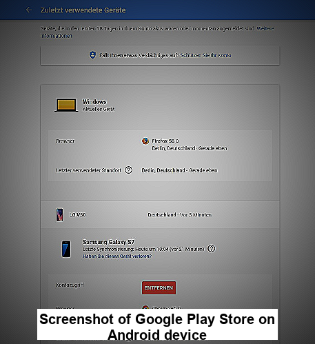 Screenshot of Google Play Store on Android device