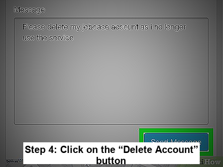 Step 4: Click on the “Delete Account” button
