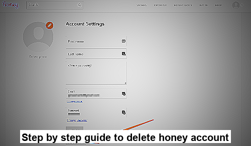 Step by step guide to delete honey account